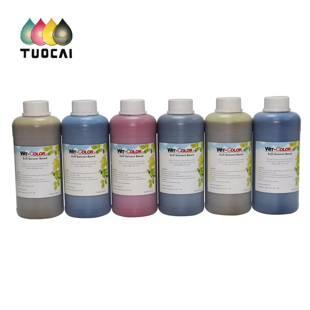 CMYK 4 бутылки/набор Wit color DX5 эко Сольвентные чернила для dx4 dx5 dx7 головка принтера Ultra