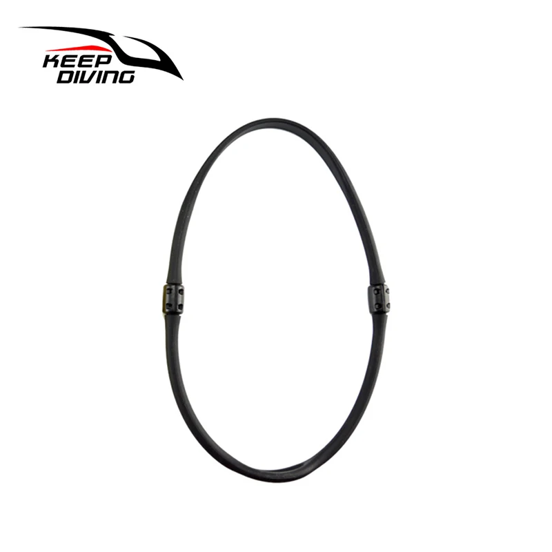 Black 72cm Цельнокроеное платье Дайвинг Силиконовая Цепочки и ожерелья второй этап держатель для мундштука для подводного плавания фридайвинга аксессуары 72 см/80 см - Цвет: Black 72cm