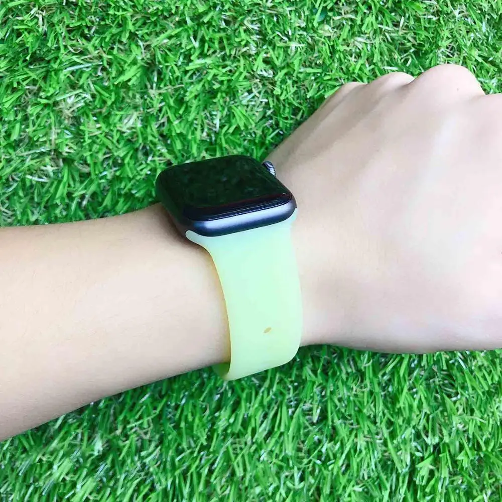 Прозрачный силиконовый ремешок для Apple Watch 42 мм 38 44 40 резиновый браслет Ремешки