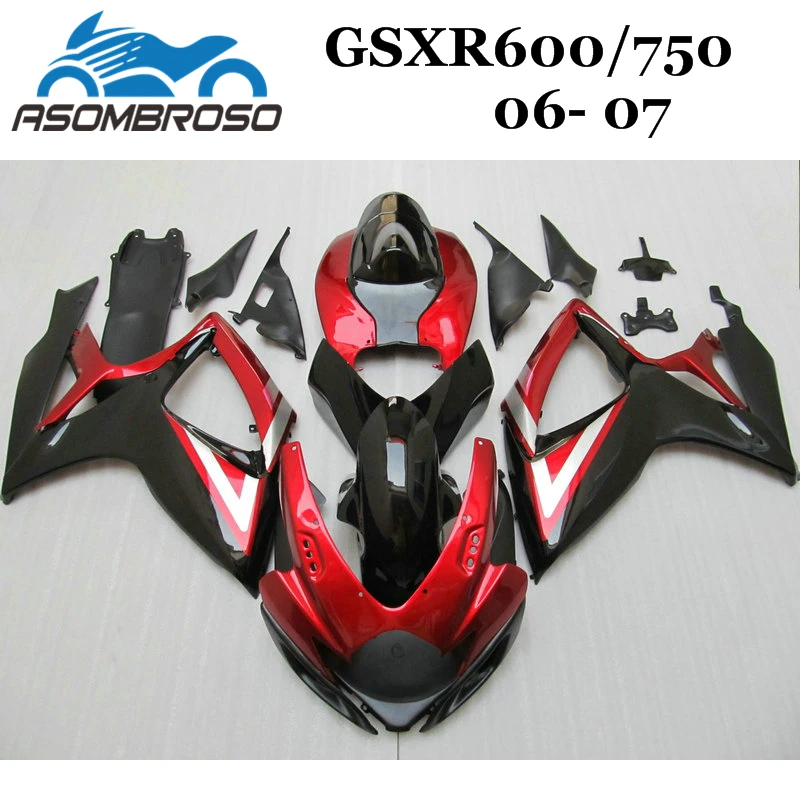 Высококачественный Кузов для Suzuki 2006 2007 GSXR750 GSXR600 100% инъекция обтекатель K6 GSX R600
