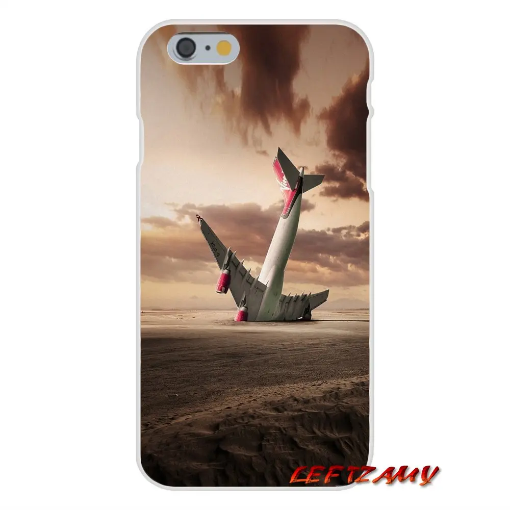 Прозрачный мягкий чехол для iPhone X XR XS MAX 4 4S 5 5S 5C SE 6 6S 7 8 Plus ipod touch Pink aircraft sky cloud