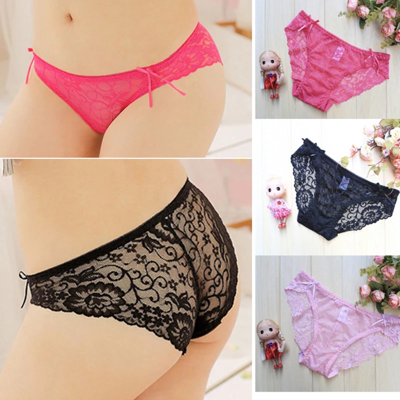 Новинка 2018 женские сексуальные кружевные трусики прозрачные плюс размер хлопок