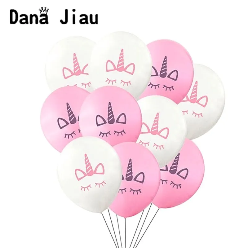 DanaJiau 10 шт. 12 дюймов Единорог латексный воздушный шар для дня рождения детский