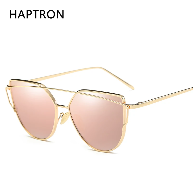 Солнцезащитные очки HAPTRON розовое золото женские Gafas de sol кошачий глаз винтажные