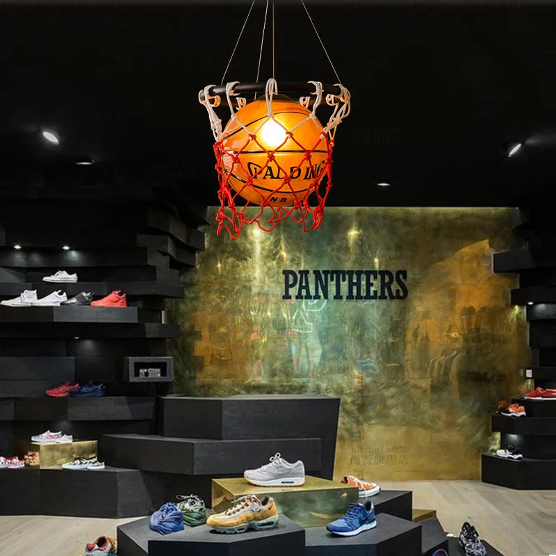 Американский кулон в виде баскетбола креативная Личная светодиодная Подвесная