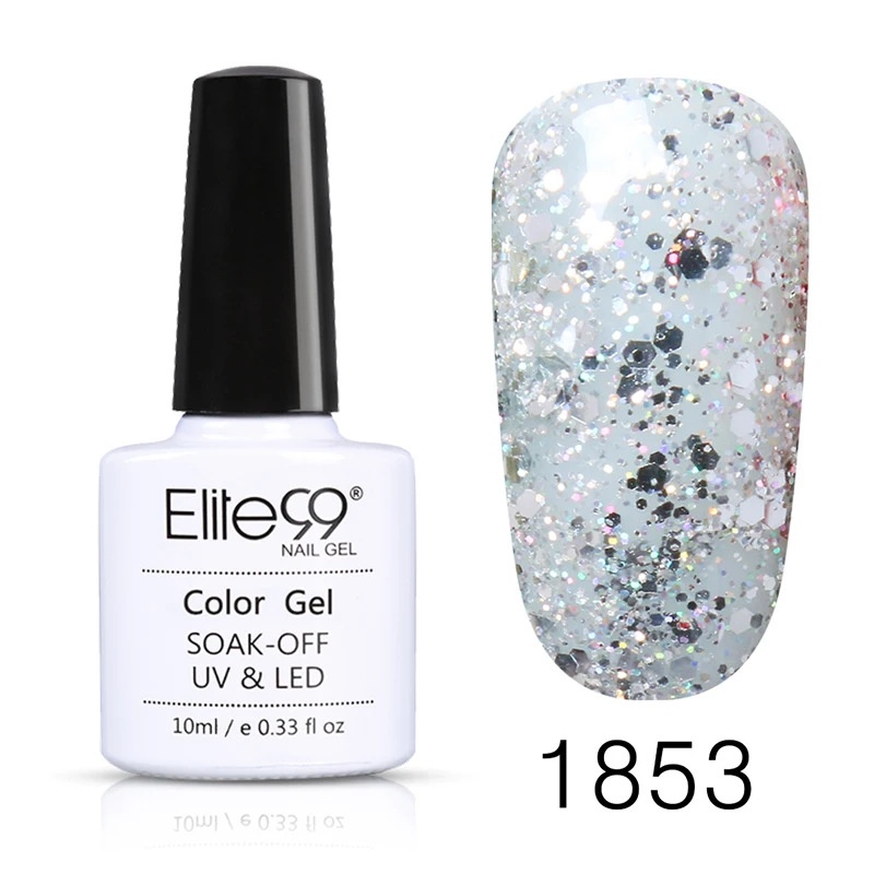 G1853 Elite99 Гель-лак UV Vernis полуперманентный праймер верхнее покрытие 10 мл полигель лак для ногтей маникюрный гель лак основа для ногтей - Цвет: G1853