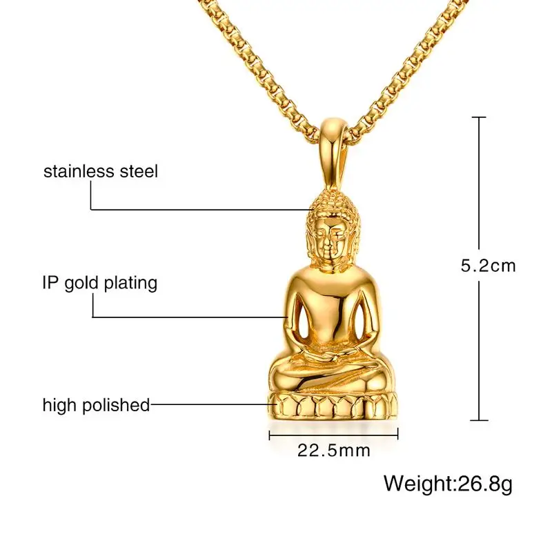 Vnox буддистский кулон и ожерелье для женщин мужчин высокое качество из