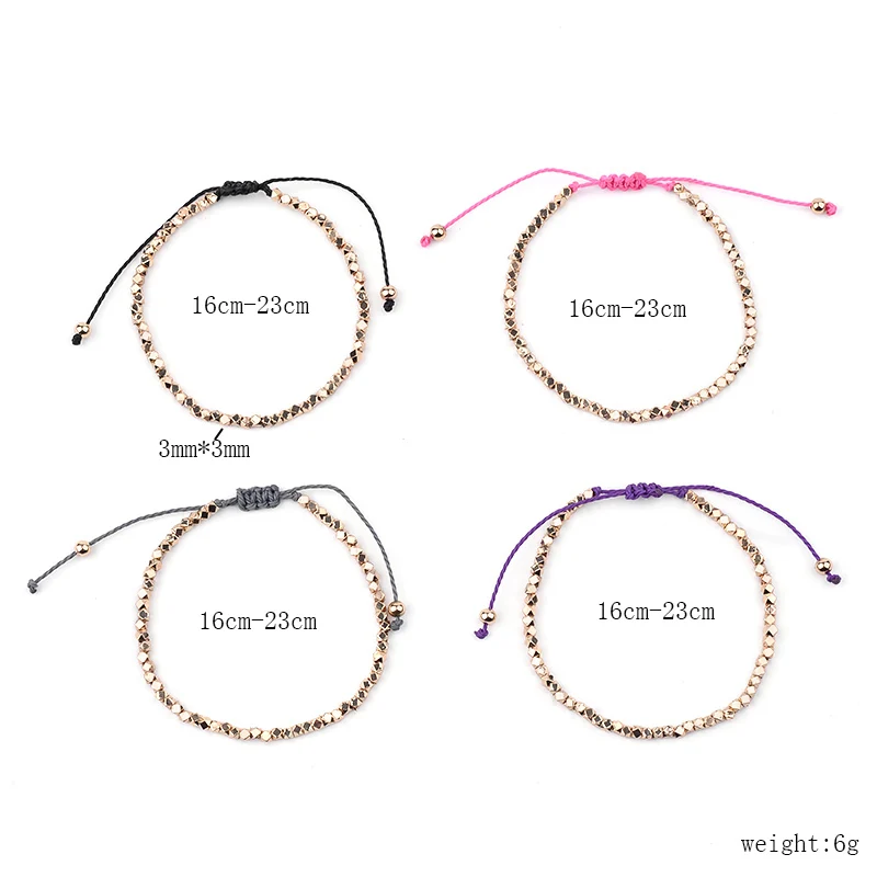 BOJIU регулируемые браслеты ручной работы в богемном стиле веревочные женские