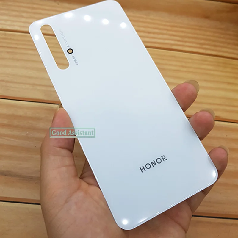 6,3 дюймов, черный/синий/белый, новинка, для huawei Honor 20, задняя крышка, крышка батареи, корпус, чехол, заднее стекло, запасные части