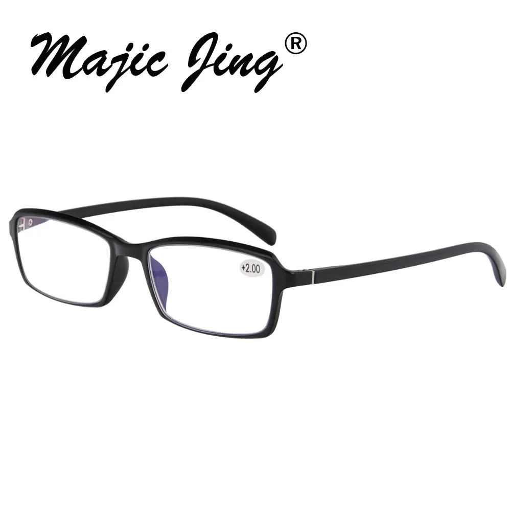 Magic Jing TR очки для чтения Пресбиопия очки для мужчин и женщин добавить:+ 100~+ 400 TR6010 - Цвет оправы: black