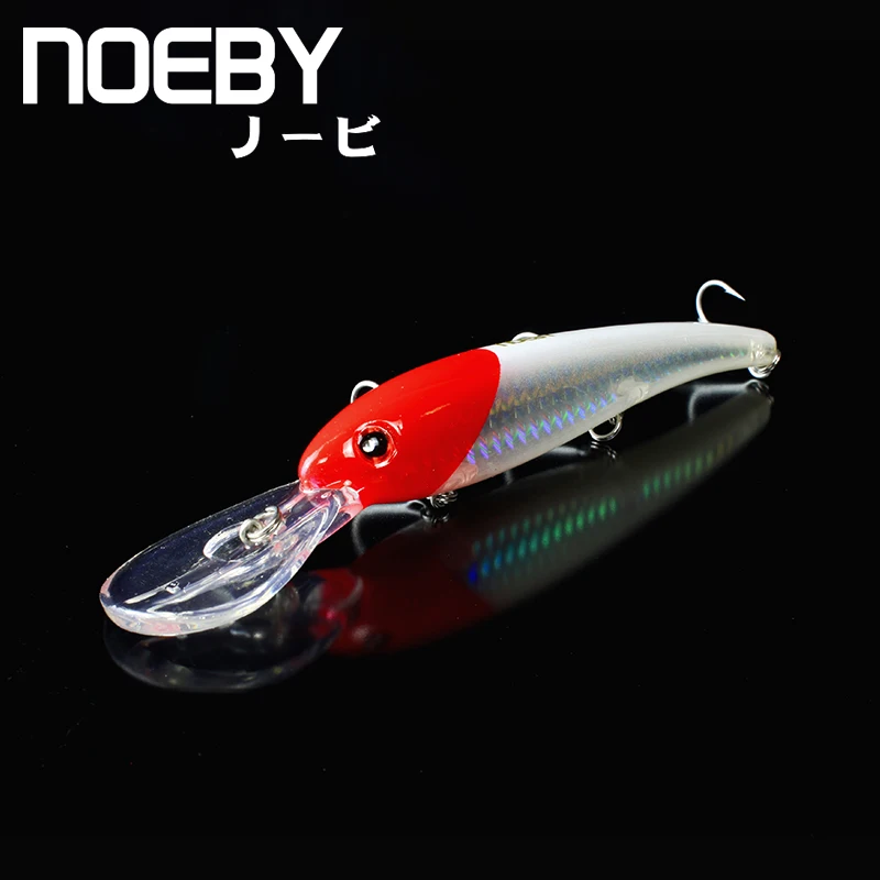 

NOEBY 1 шт. рыболовная приманка 120 мм/21 г 3,6-4,5 м, плавающая супер блесна, длинная жесткая Приманка VMC, тройные Крючки, 3D глаза, Isca De Pesca