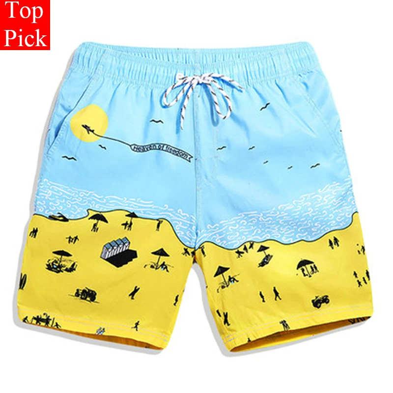 Мужские плавки с принтом для пляжа купания размера плюс мужские