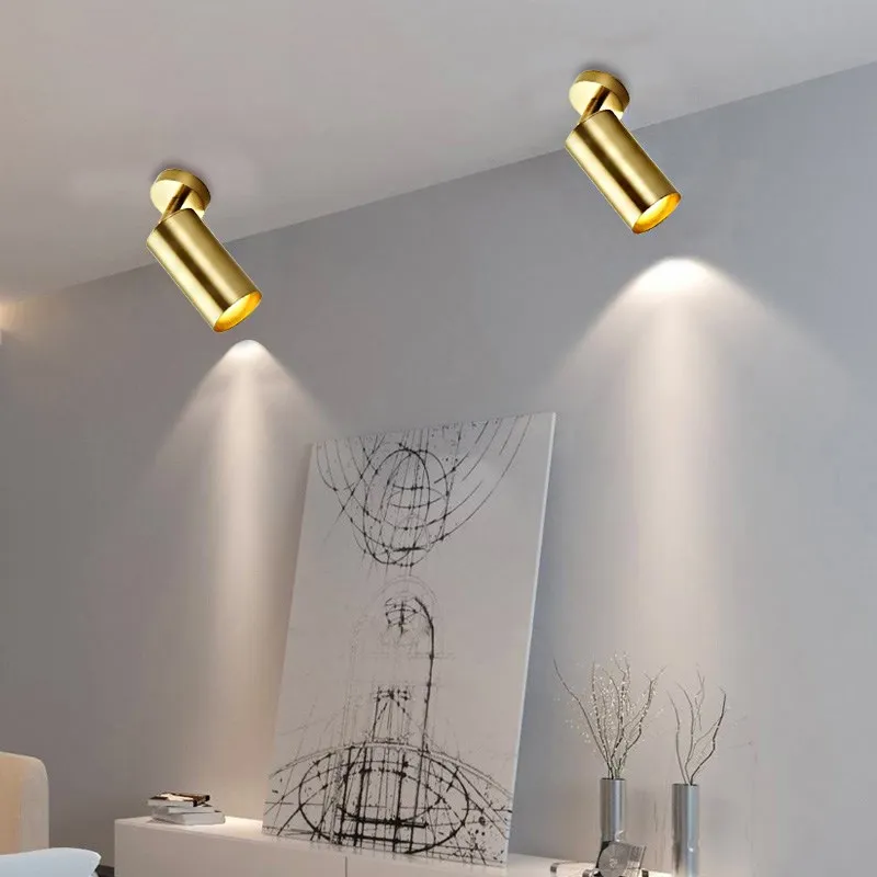 

Современный потолочный светильник для гостиной, скандинавский поворотный светодиодный потолочный светильник для магазина, точечные кухон...
