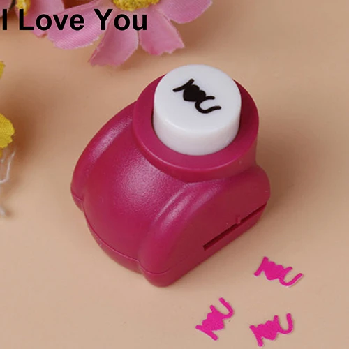Детские Поделки DIY открытки для скрапбукинга делая бумажный формирователь мини Дырокол резак игрушка - Цвет: I Love You
