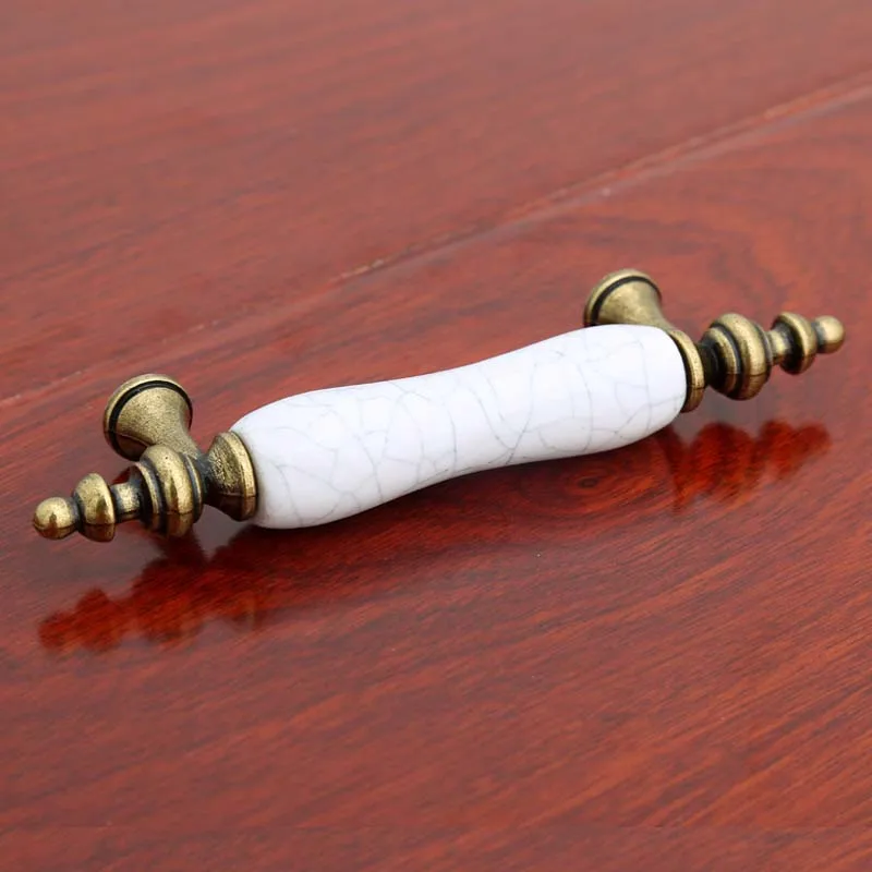 Латунные ручки шкафа под старину 76 мм ручка для выдвижного ящика в винтажном