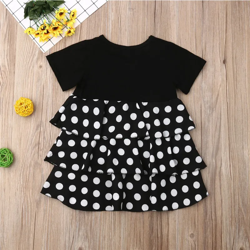 Summer Brand New Kid Girls Dress Dot Short Sleeve Princess Casual Dresses Sundress One Pieces | Детская одежда и обувь
