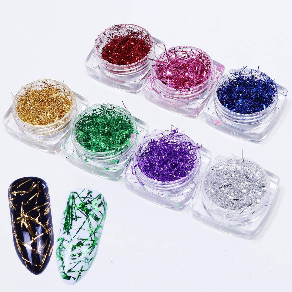 Блестки для дизайна ногтей 1 флакон блестящий порошок тонкие лазерные блестки