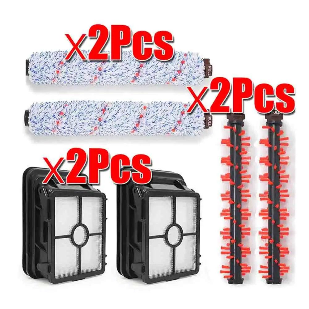6Pcs kits Пылесос квадратные части фильтра Hepa многоповерхностная круглая щетка L& фильтр для bissell Crosswave 1785Q 1785F 1785B - Цвет: 6Pcs kits