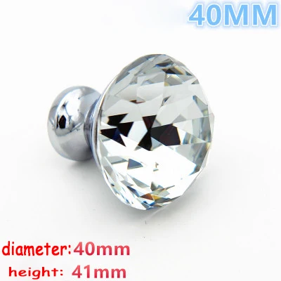 

Ручки для шкафов ZJMZYM, цинковый сплав, хрустальное стекло, 25/30/40 мм, 3 цветов