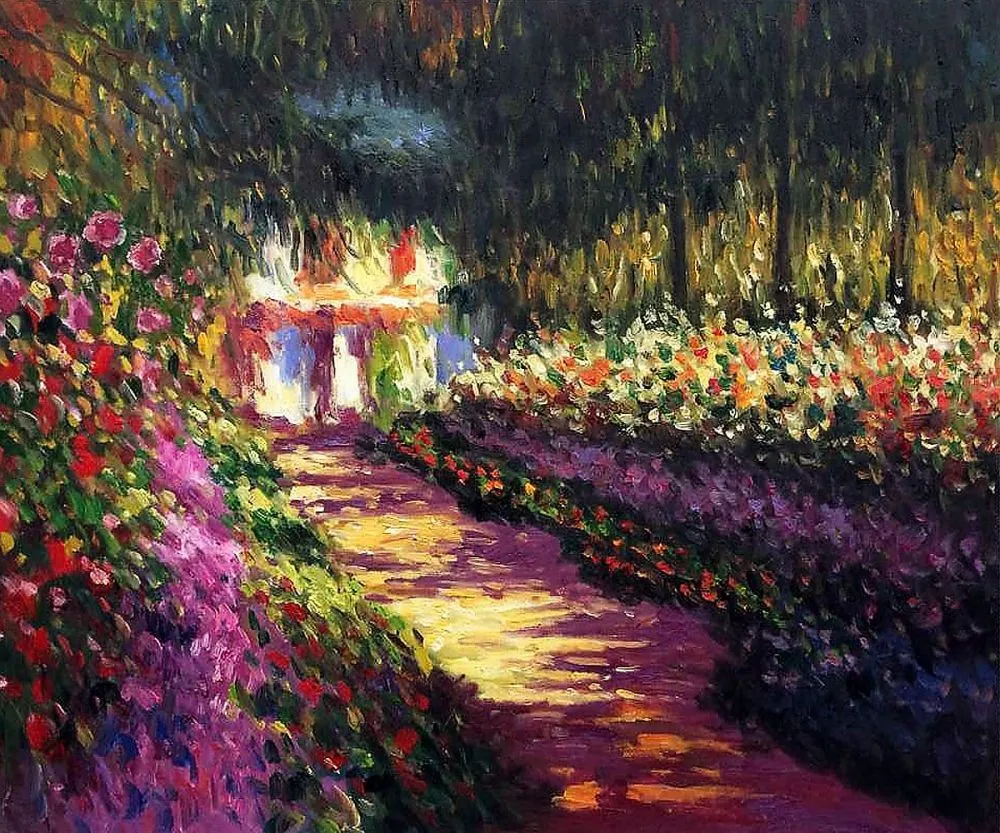 Ручная роспись пейзаж цветок картина маслом на холсте Настенный декор искусство