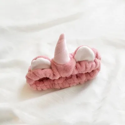 Кавайная плюшевая повязка для волос с единорогом женщин и девочек на голову