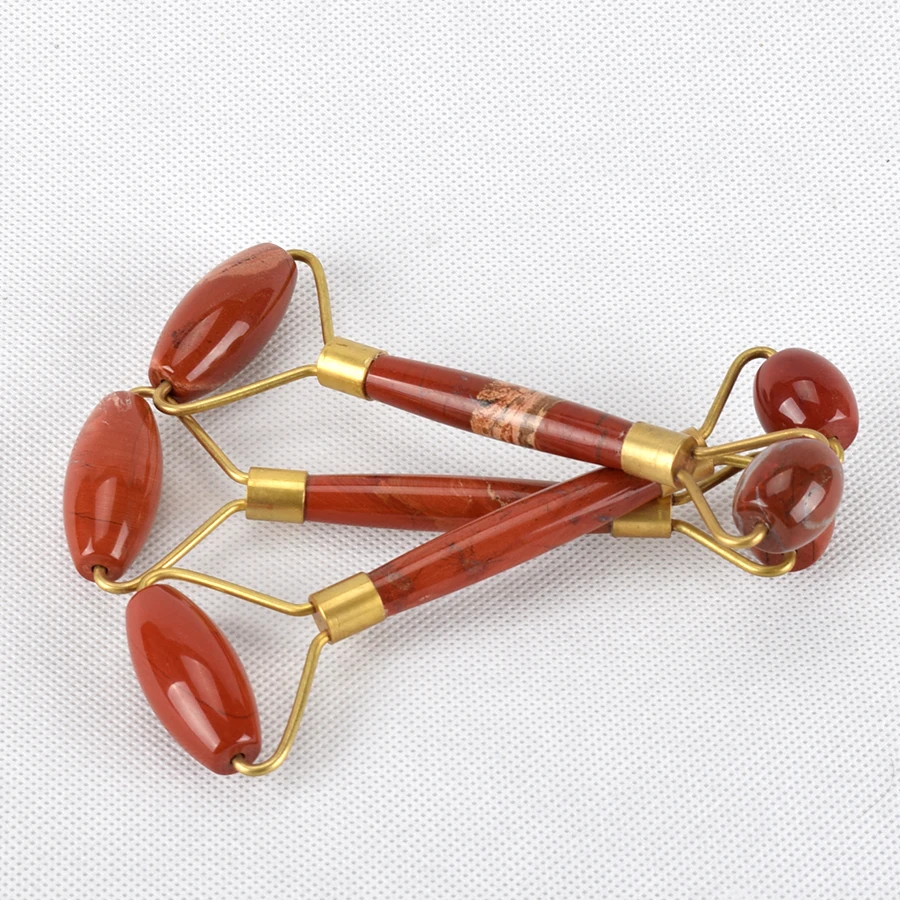 Natural Red Jaspe Facial Massage Roller Practical Jade Anti Wrinkle Treatment Body Head Portable Beauty Health Care Tools | Дом и сад