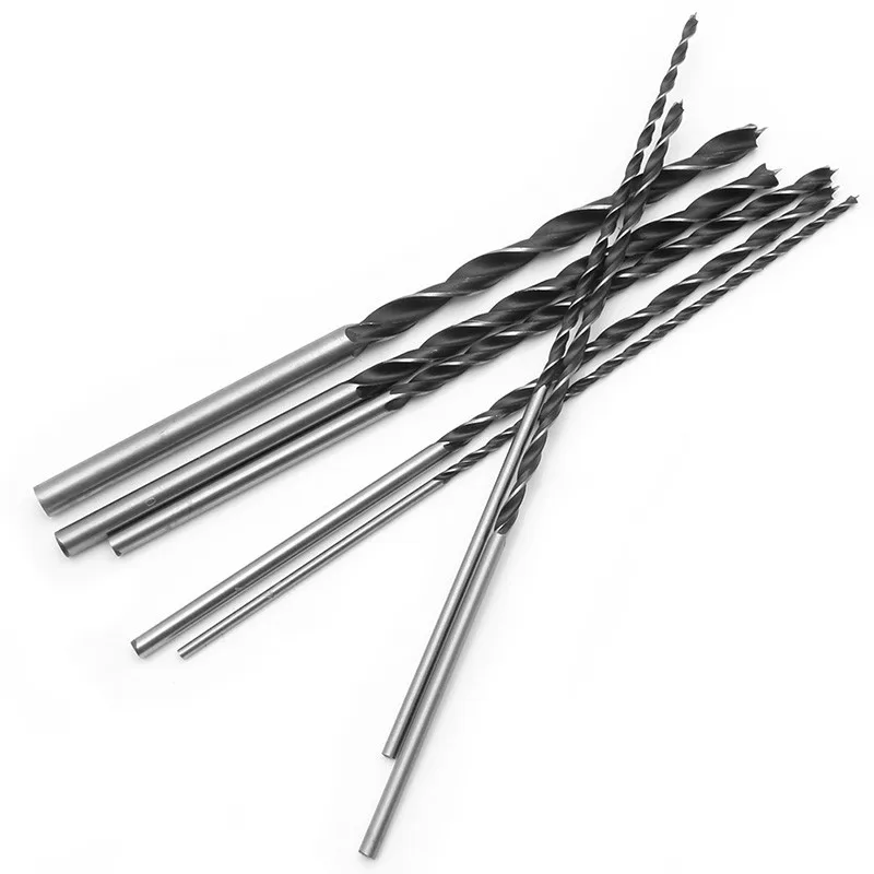 7PC 3 Flute wood Drill Bits Set 4mm-12mm 12 inch Brad Point Twist 300mm long Carpentry Wood Drilling Tools | Инструменты