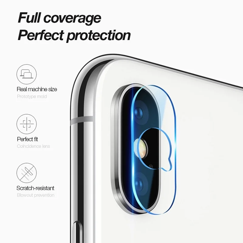Объектив камеры для iPhone X 7 8 6s Plus XR XS Max прозрачное закаленное стекло Защита Apple