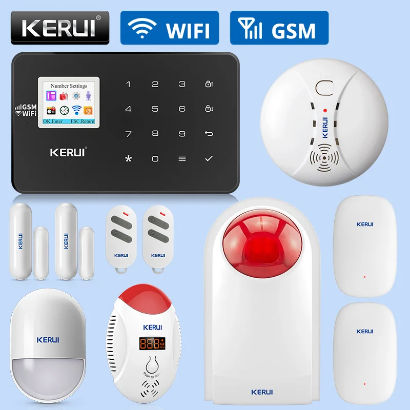 Kerui W18 беспроводной домашний WiFi GSM короткое сообщение охранная сигнализация