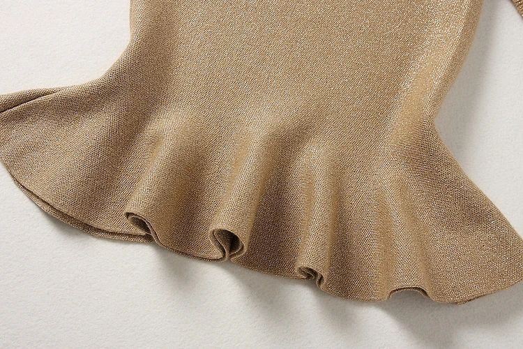 Женский комплект одежды ALPHALMODA Элегантный Блестящий трикотажный из 3 предметов