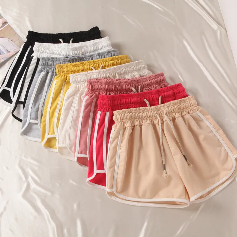 Женские шорты с эластичной резинкой на талии мягкие повседневные хлопковые