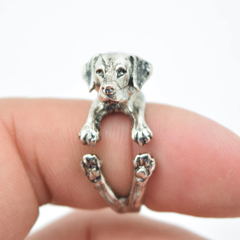 Кольцо Лабрадор в стиле бохо RONGQING детское ювелирное изделие оригинальное