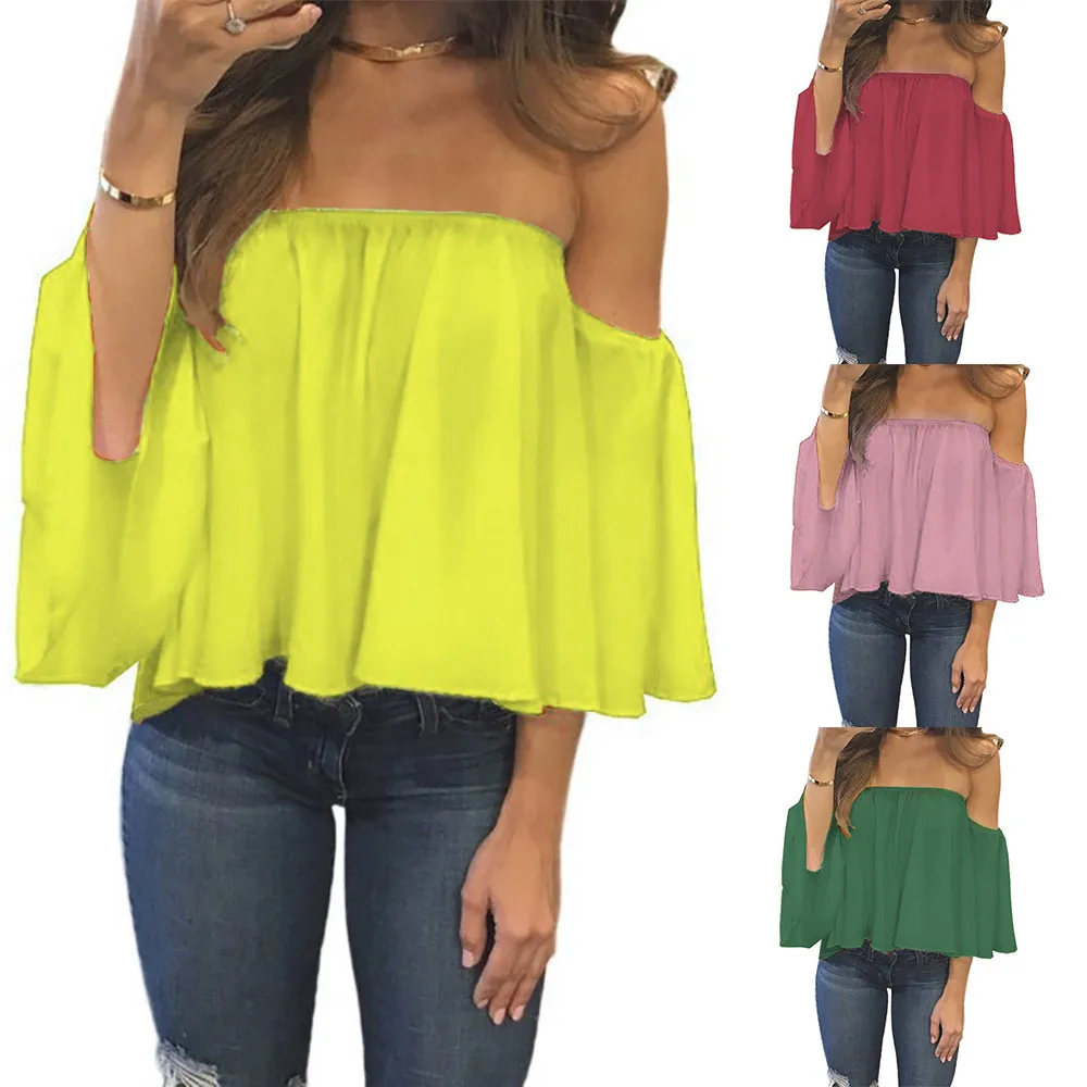 Женская модная блузка свободного покроя с длинным рукавом пуловер рубашка