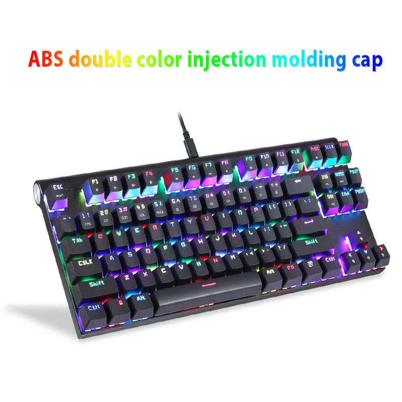 Motospeed CK101 Проводная Механическая клавиатура Металл 87 клавиш RGB синий красный переключатель игровой светодиодный планшет с подсветкой Настольный русский компьютер Gamr