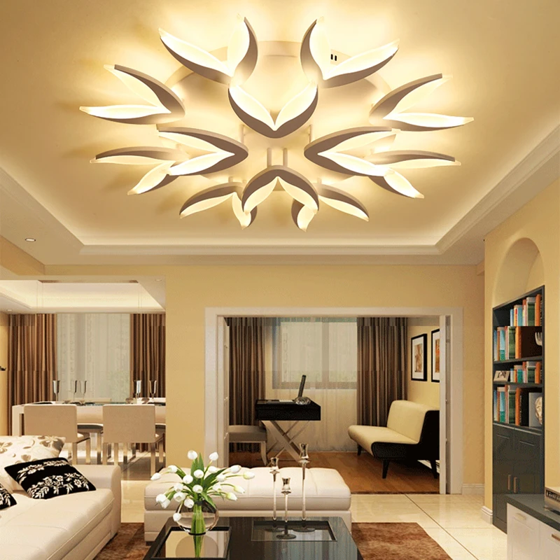 Chandelierrec современный светодио дный люстры для гостиной спальня низких потолков