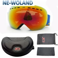 double lay big spherical goggles for eyes protection on snowanti uv400anti glarewindproofanti sand goggles for skiers