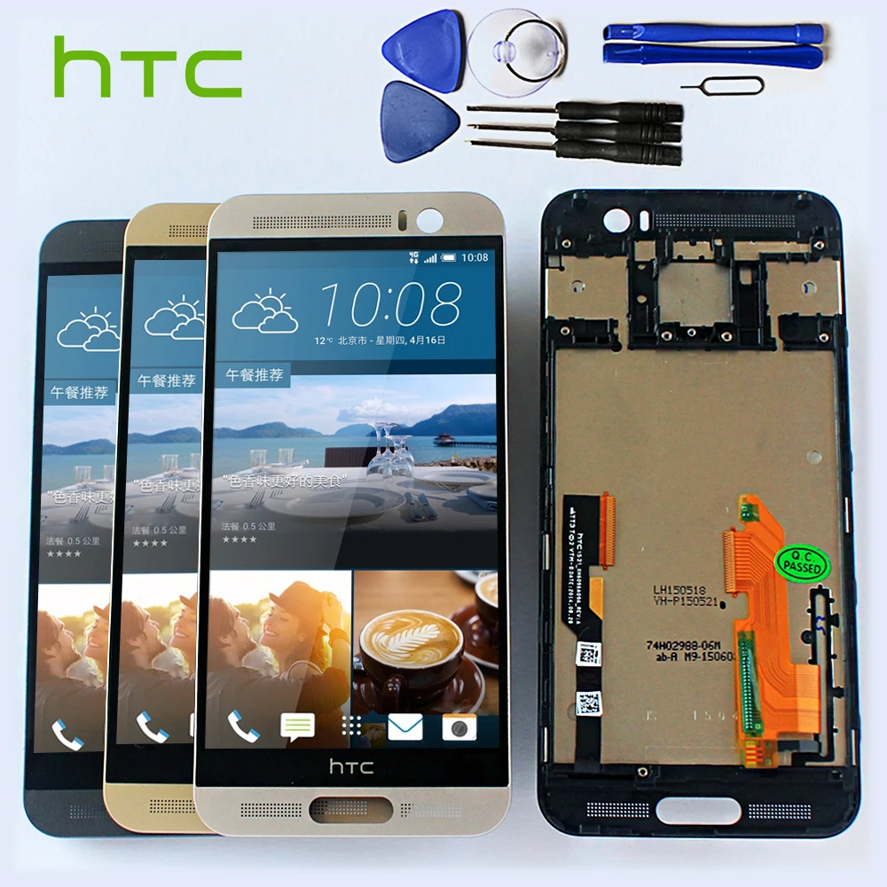Original LCD Display For HTC ONE M9 Plus touch screen Digitizer Sensor Assembly 5.2 inch 2560*1440 M9+ M9pw Frame Free Tools | Мобильные