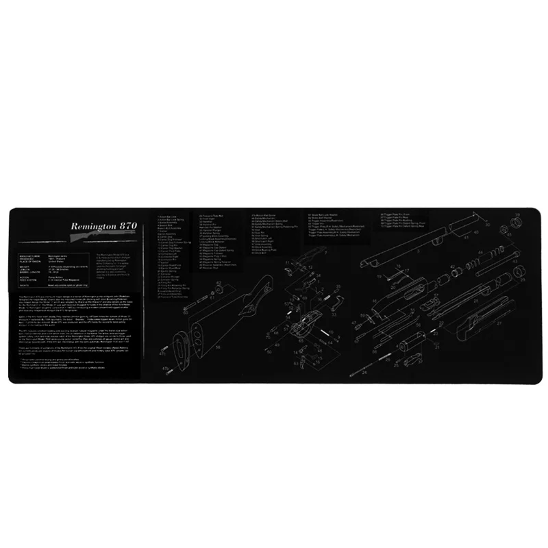 Gun Cleaning Rubber Mat Waterproof Non-Slip Clean with Parts Diagram and Instructions Bench 37-0083 | Спорт и развлечения