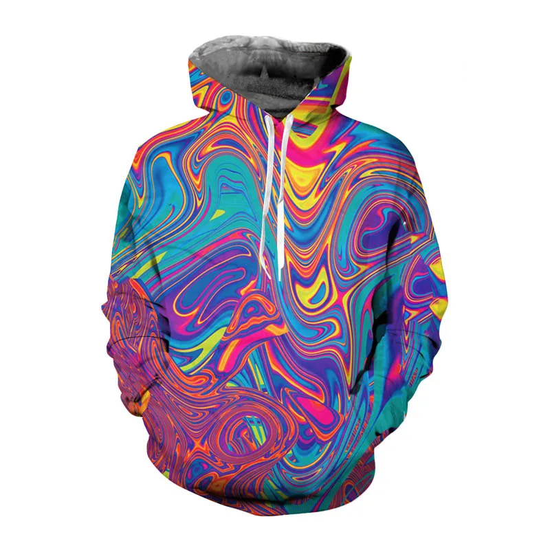3d психоделические толстовки с принтом граффити пуловеры капюшоном цветная