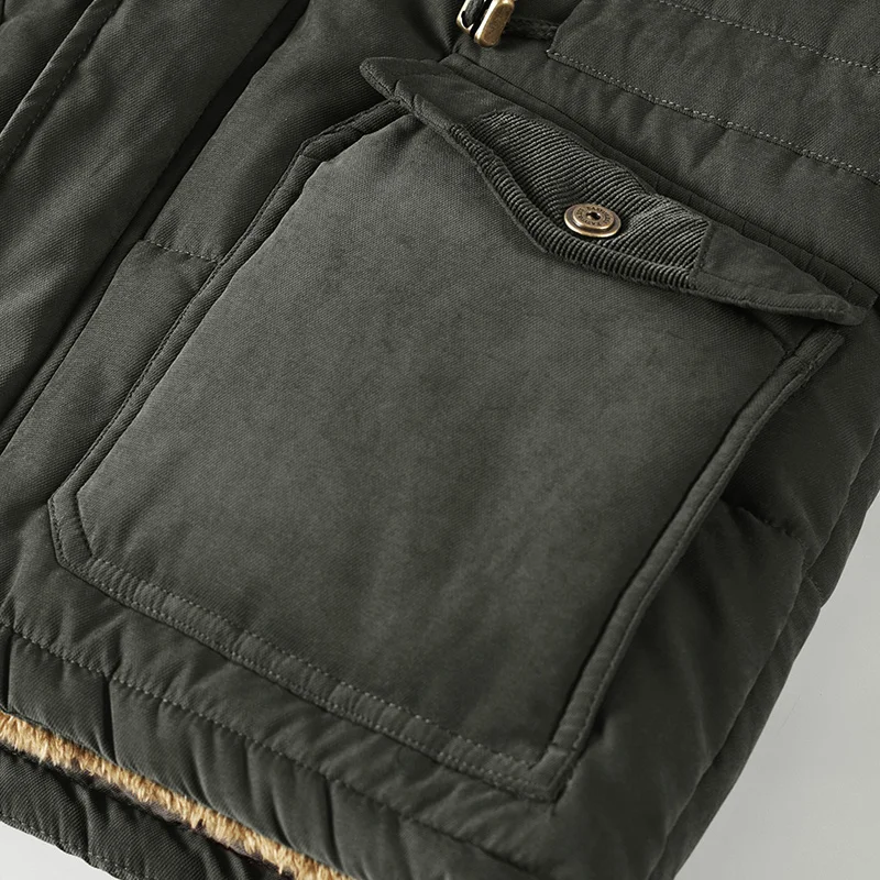Мужская зимняя куртка Бриджи 6XL 7XL 8XL Толстая теплая парка с флисовой меховой