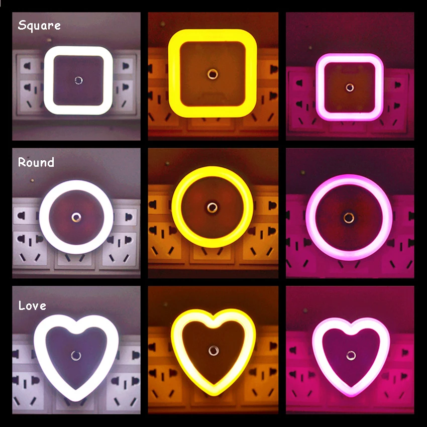 Светильник Сенсор Управление ночной ЕС/штепсельная вилка американского