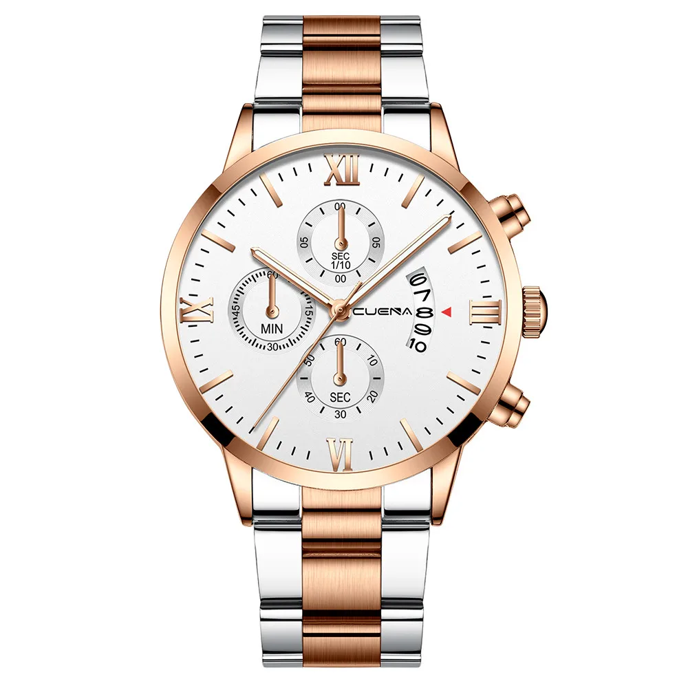 Мужские часы модные роскошные брендовые деловые часы Reloj Hombre кварцевые повседневные спортивные винтажные стальные золотые часы Relogio Masculino - Цвет: G