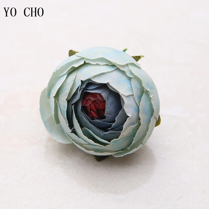 10 шт. искусственные шелковые цветы маленькие чайные бутон розы цветок для