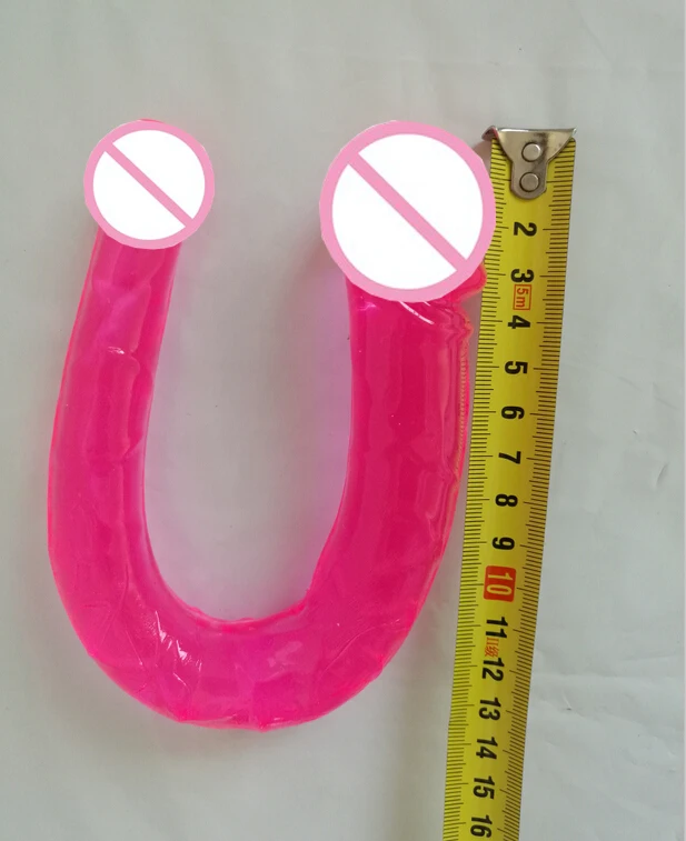 1 шт. Водонепроницаемый двойной фаллоимитатор длинный желеобразный Вагина и
