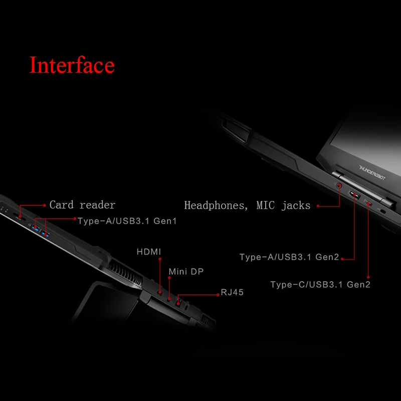 ThundeRobot 911 S5Ta Игровые ноутбуки GTX1050Ti i7 7700HQ 15 6 &quotips 1080 P 128 ГБ SSD 8 Оперативная память 1