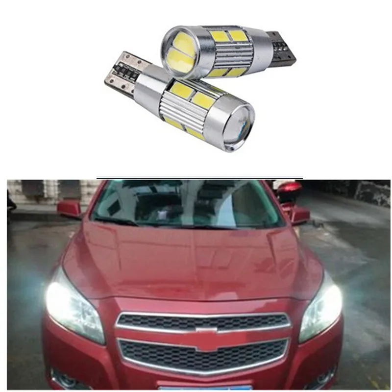2 шт. светодиодный автомобильный светильник W5W Canbus с линзами проектора для Chevrolet