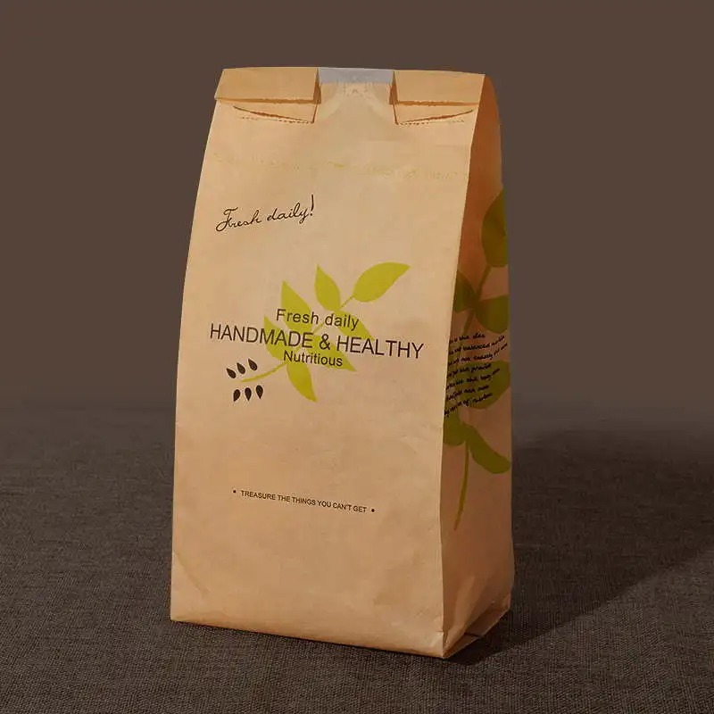 1000 шт крафт бумажный мешок окна хлеб в виде пончика для отдыха бумажные пакеты
