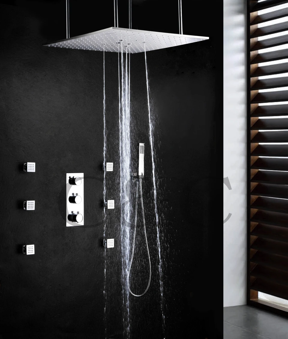 Термостатический смеситель для душа ванной комнаты 3 цвета|led shower faucet|faucet setshower