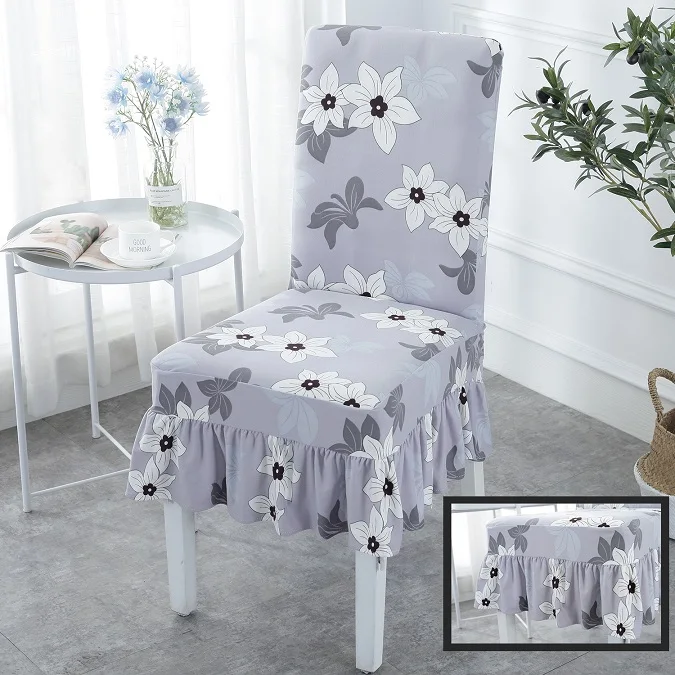 Ruched Chair Cover02 Чехлы для обеденных стульев с рисунком для домашнего использования, спандекс для защиты стульев от пятен и грязи - Цвет: Ruched Chair Cover02