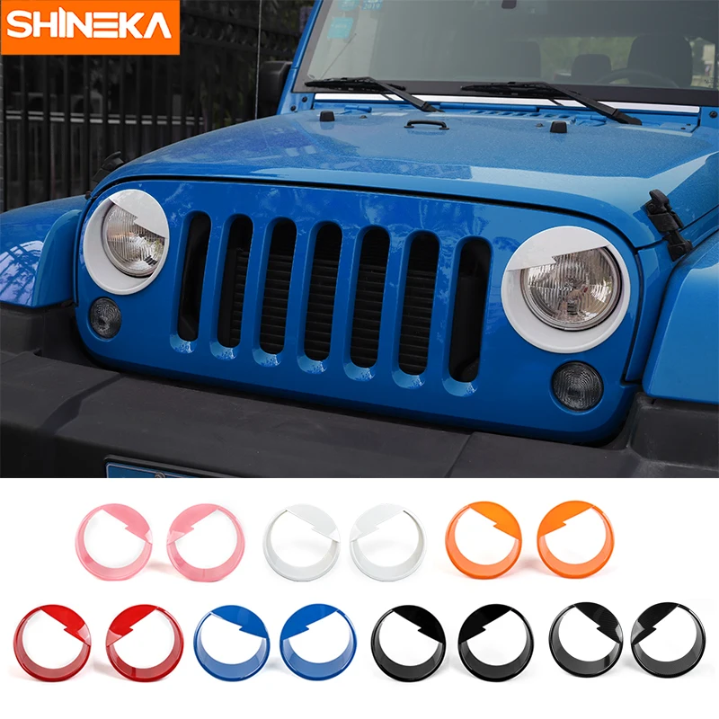 SHINEKA головной светильник крышка злой глаз фары решетка для Jeep Wrangler передние